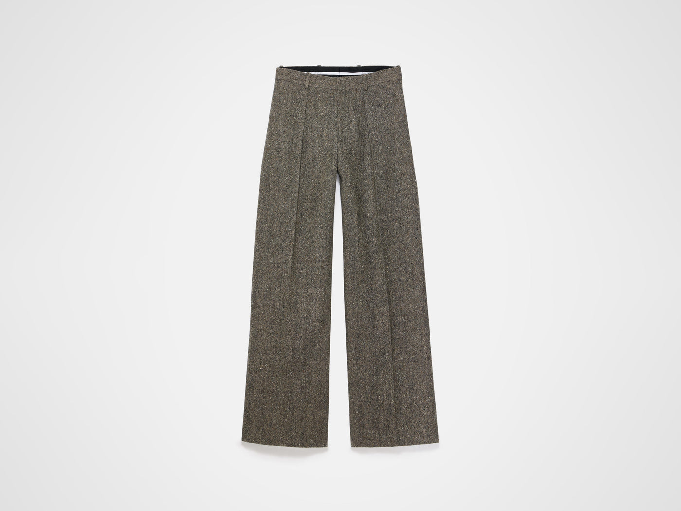 straight leg trousers black beige Product Front 5