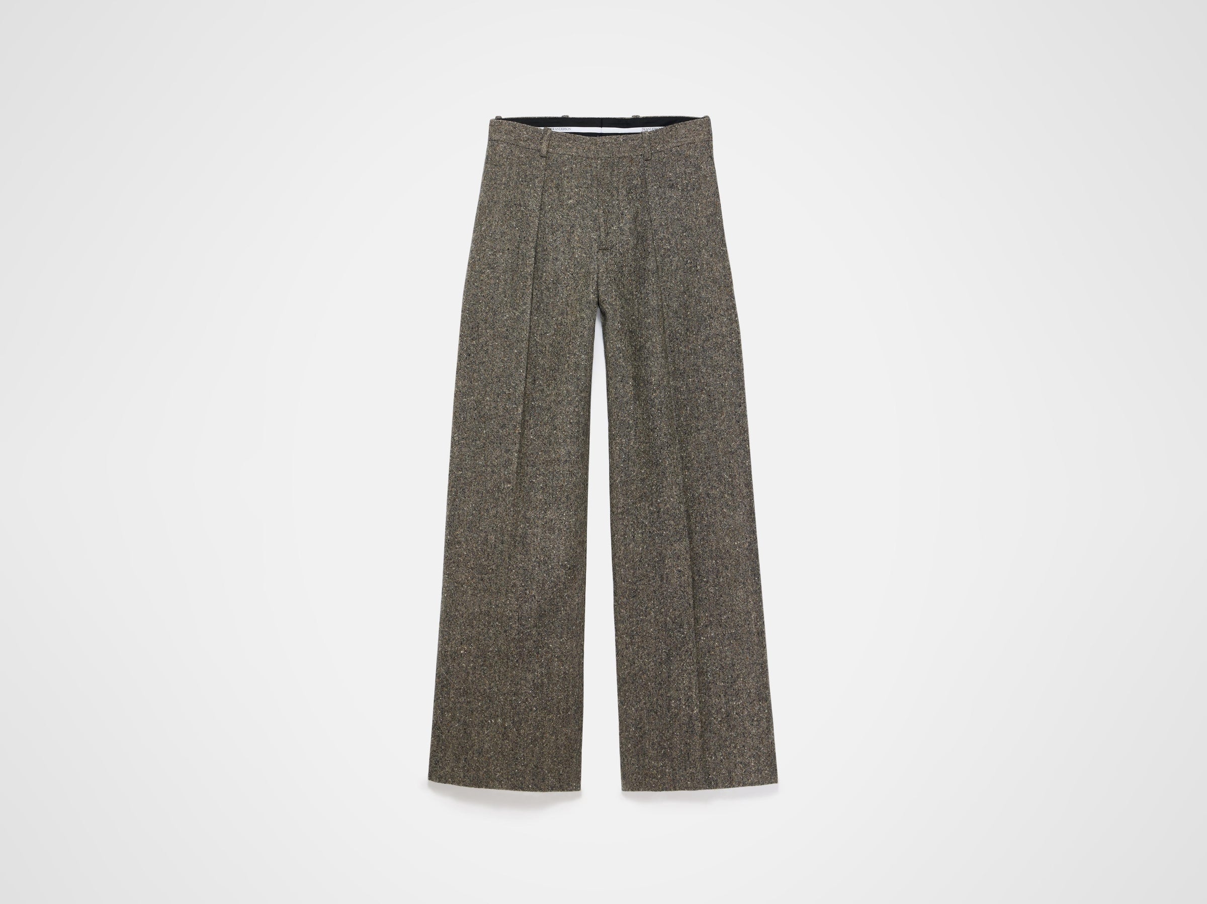 straight leg trousers black beige Product Front 5