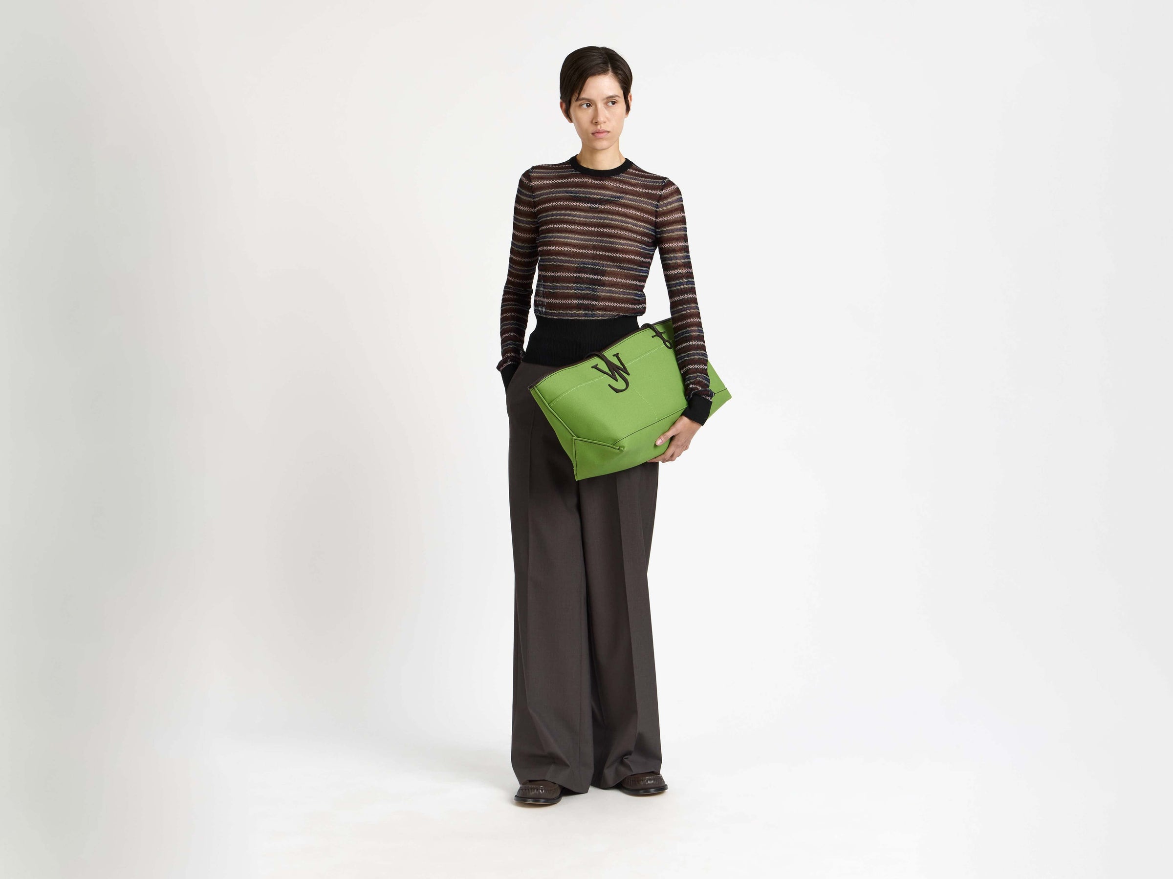 tailored trousers chocolate brown Model Detail 4