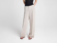 WOMENS TAILORED TROUSERS IN NATURAL