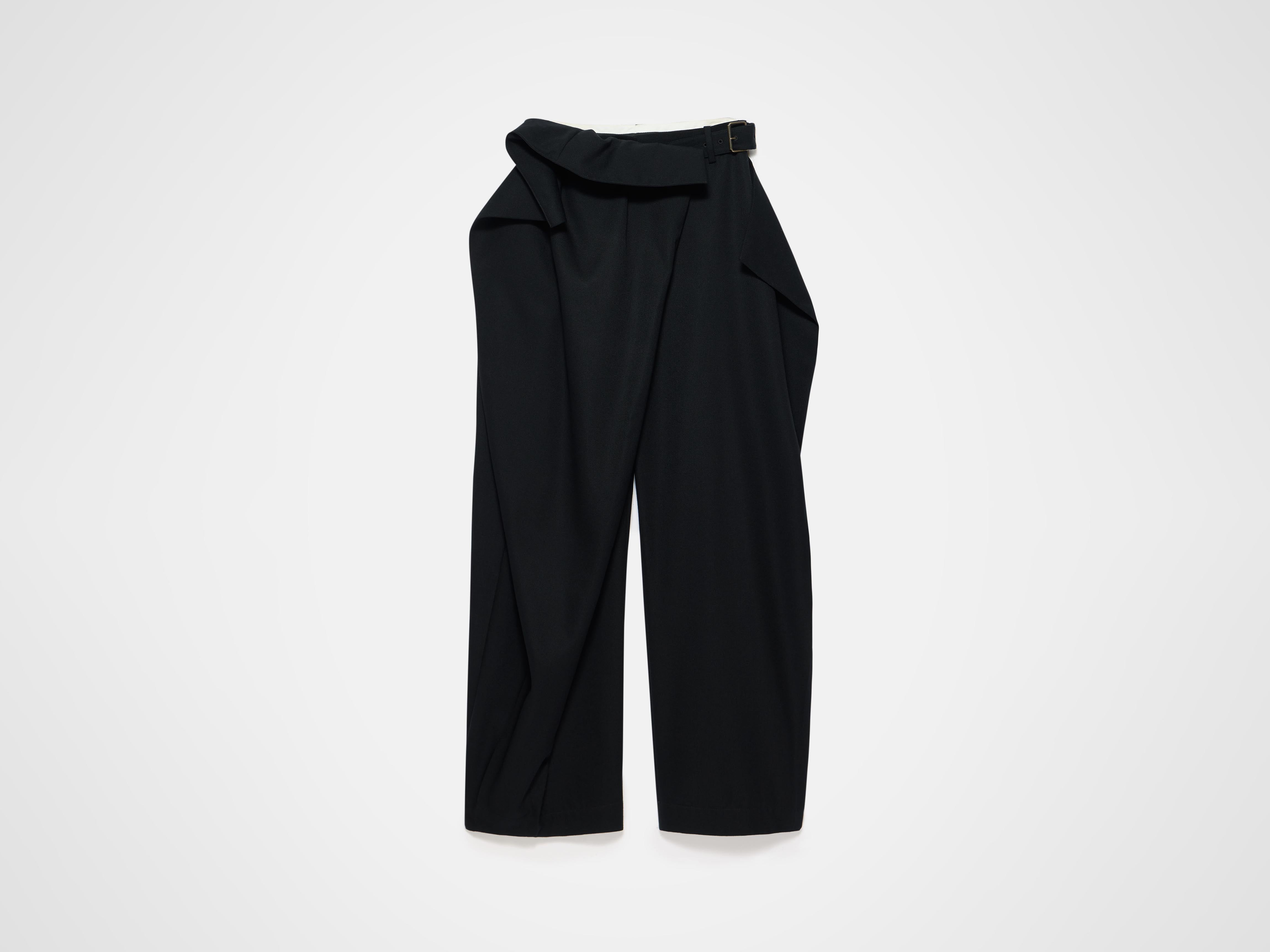 WOMENS FOLD OVER TROUSERS IN BLACK in BLACK WOMENS FOLD OVER TROUSERS IN BLACK in BLACK