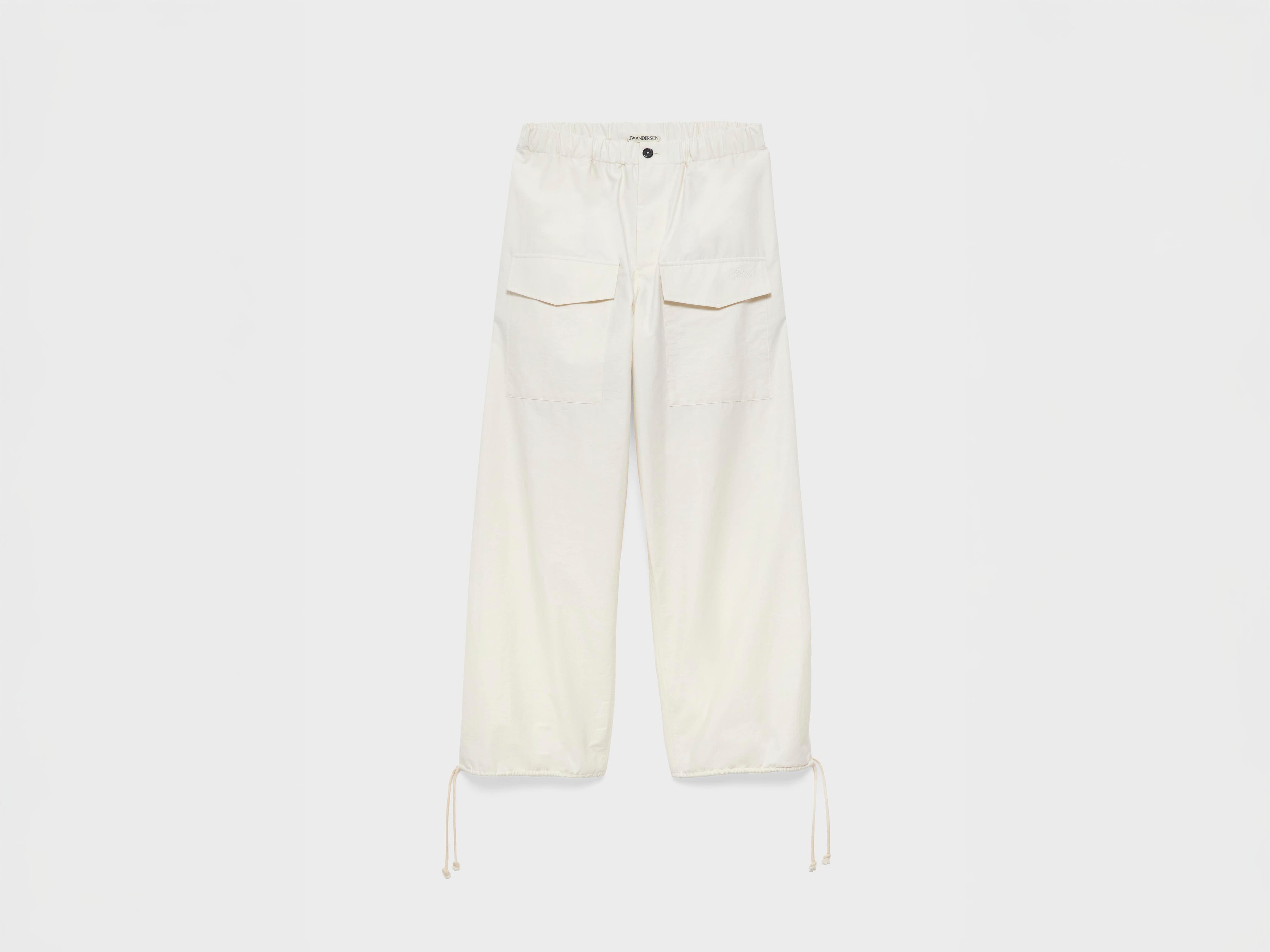 MENS PARACHUTE TRACK PANTS IN IVORY in IVORY TR0431PG1973006XXS