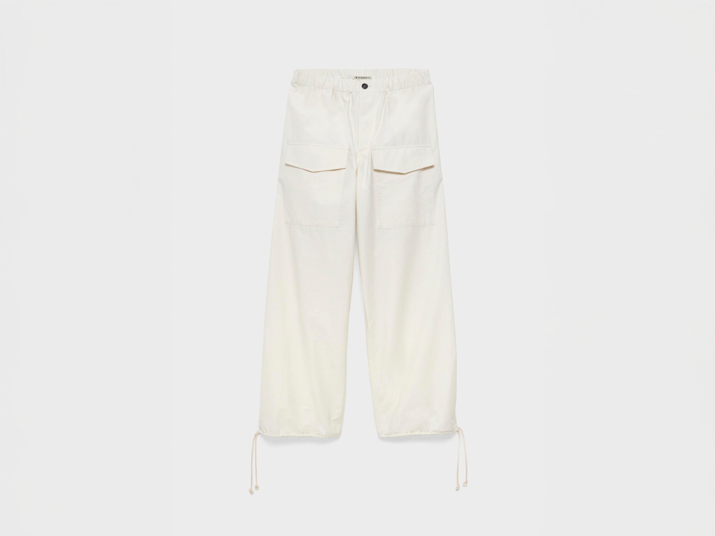 MENS PARACHUTE TRACK PANTS IN IVORY