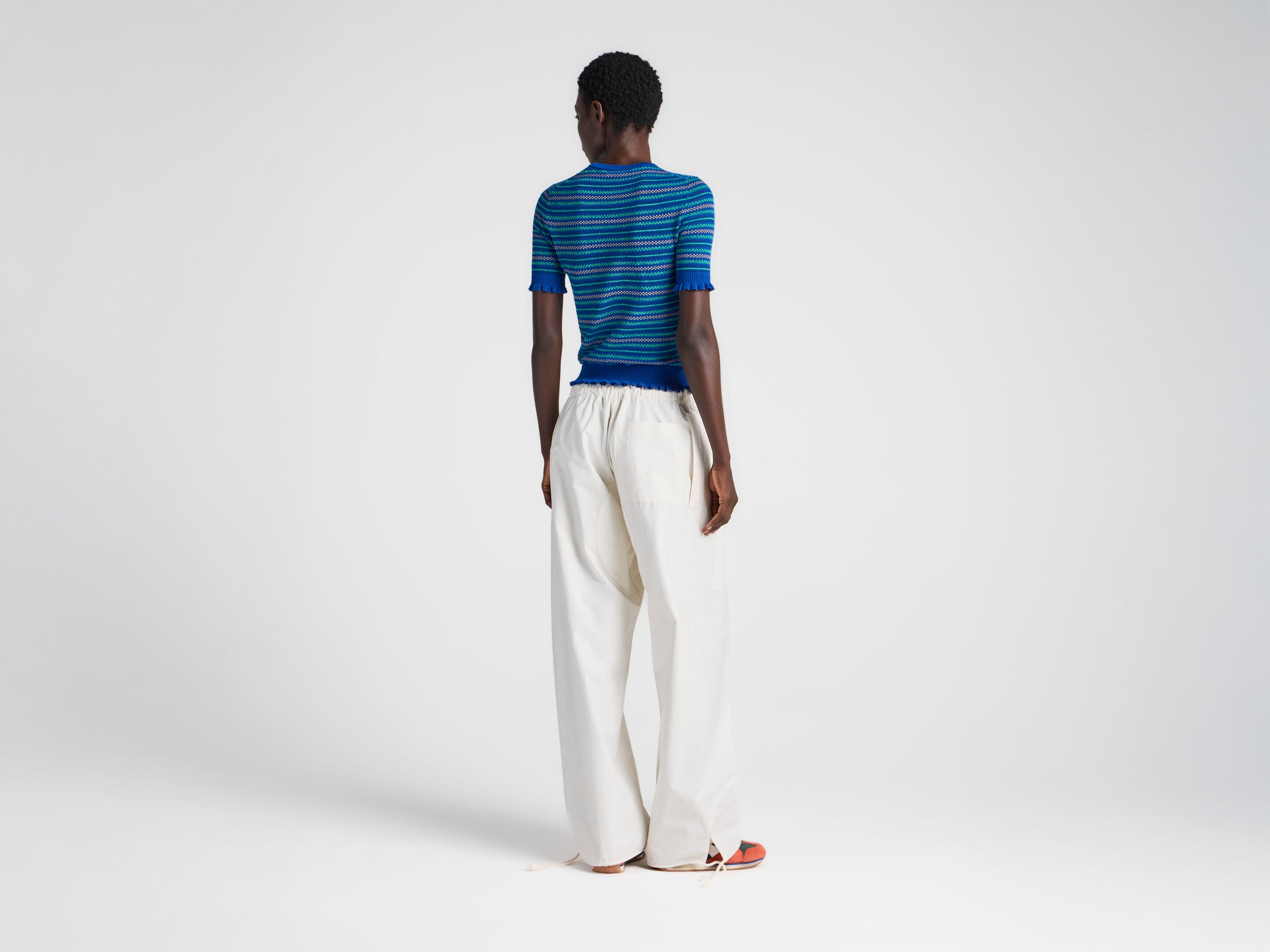 WOMENS PARACHUTE TRACK PANTS IN IVORY