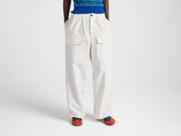 WOMENS PARACHUTE TRACK PANTS IN IVORY