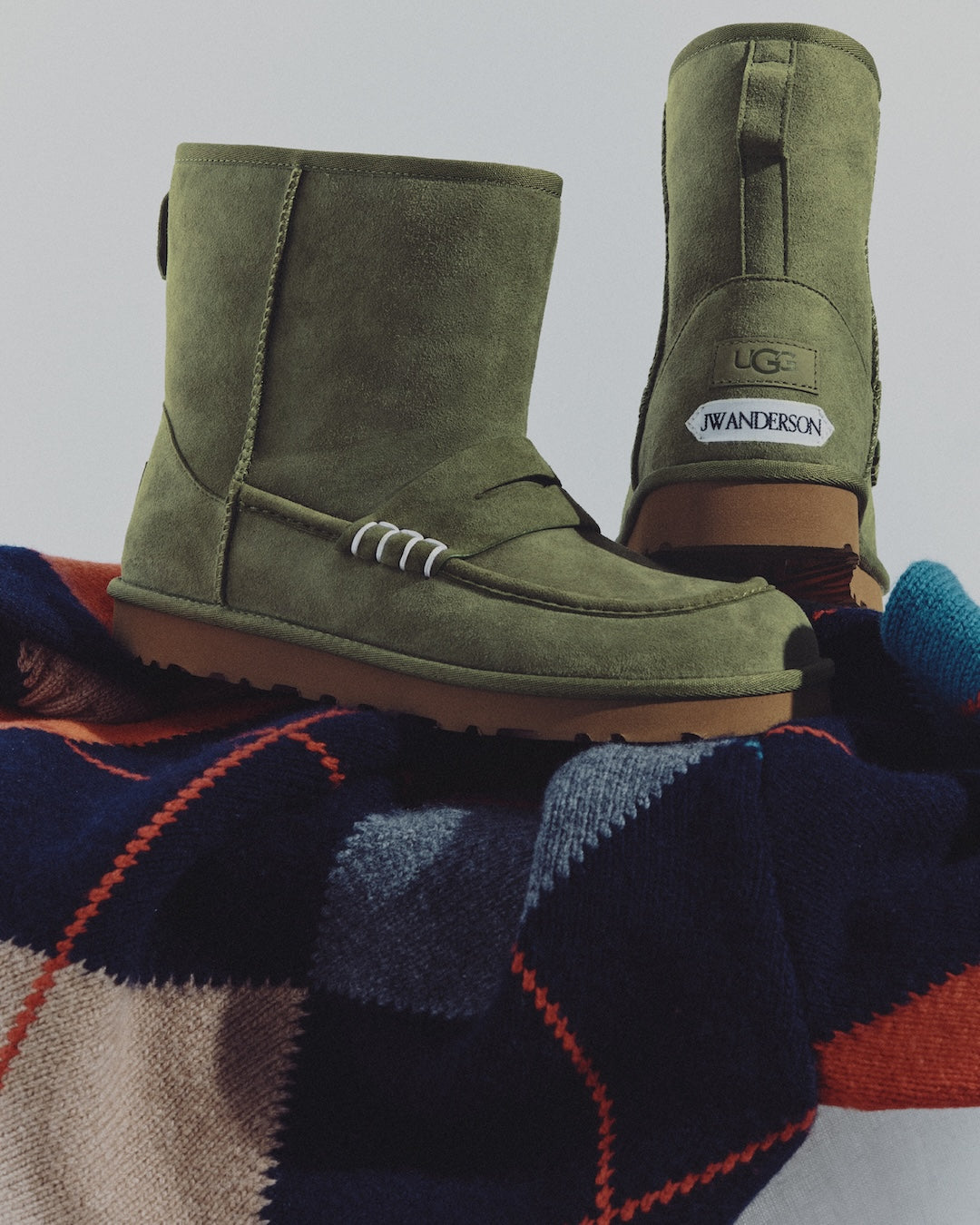 JW Anderson x UGG Loafer Boot In Military Green