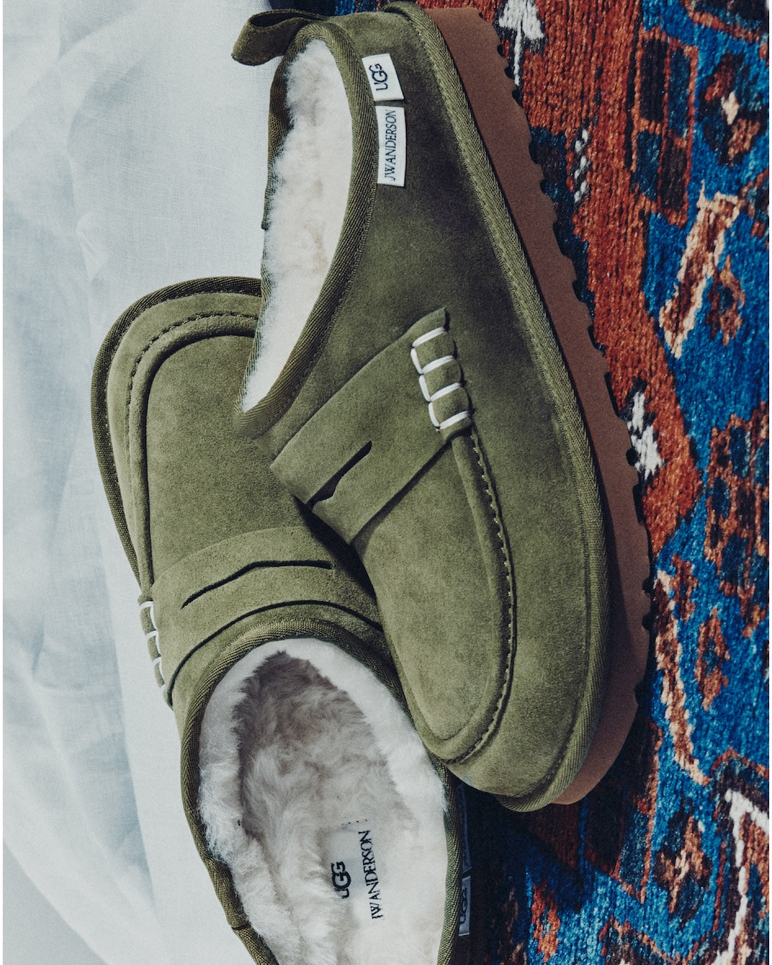 JW Anderson x UGG Loafer In Military Green