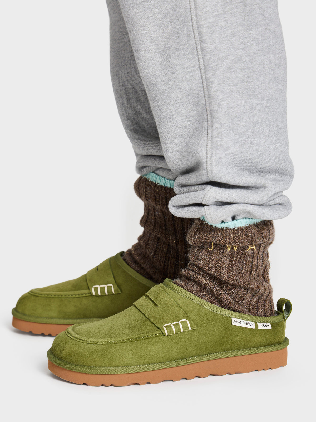 JW Anderson x UGG Loafer In Military Green