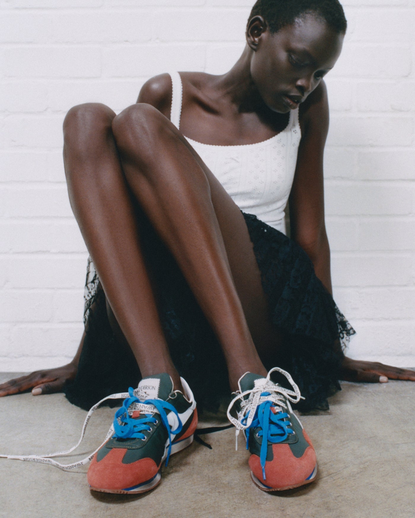 WOMENS JW ANDERSON X DIADORA EQUIPE TRAINERS IN GREEN NIGHT