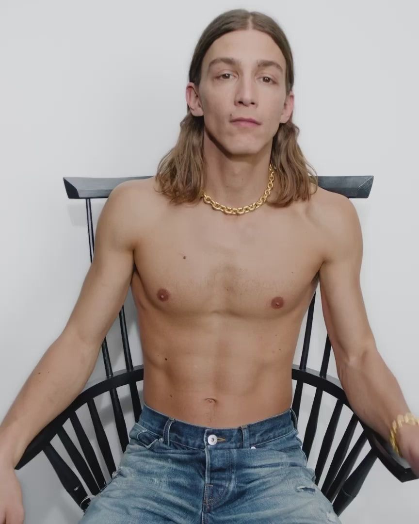 CHAIN-LINK NECKLACE IN 18KT YELLOW GOLD in GOLD JY0276OT0089120O/S